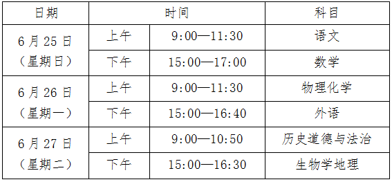 沈阳市2023年中考考试安排！